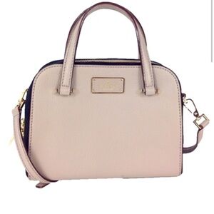 Kate Spade Kay Street Pebble Leather Mini Felix Satchel, Warm Putty/Black